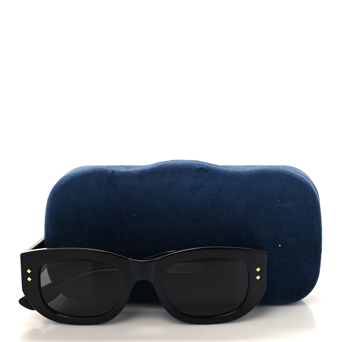 Acetate Rectangle Frame Sunglasses GG1215S Black