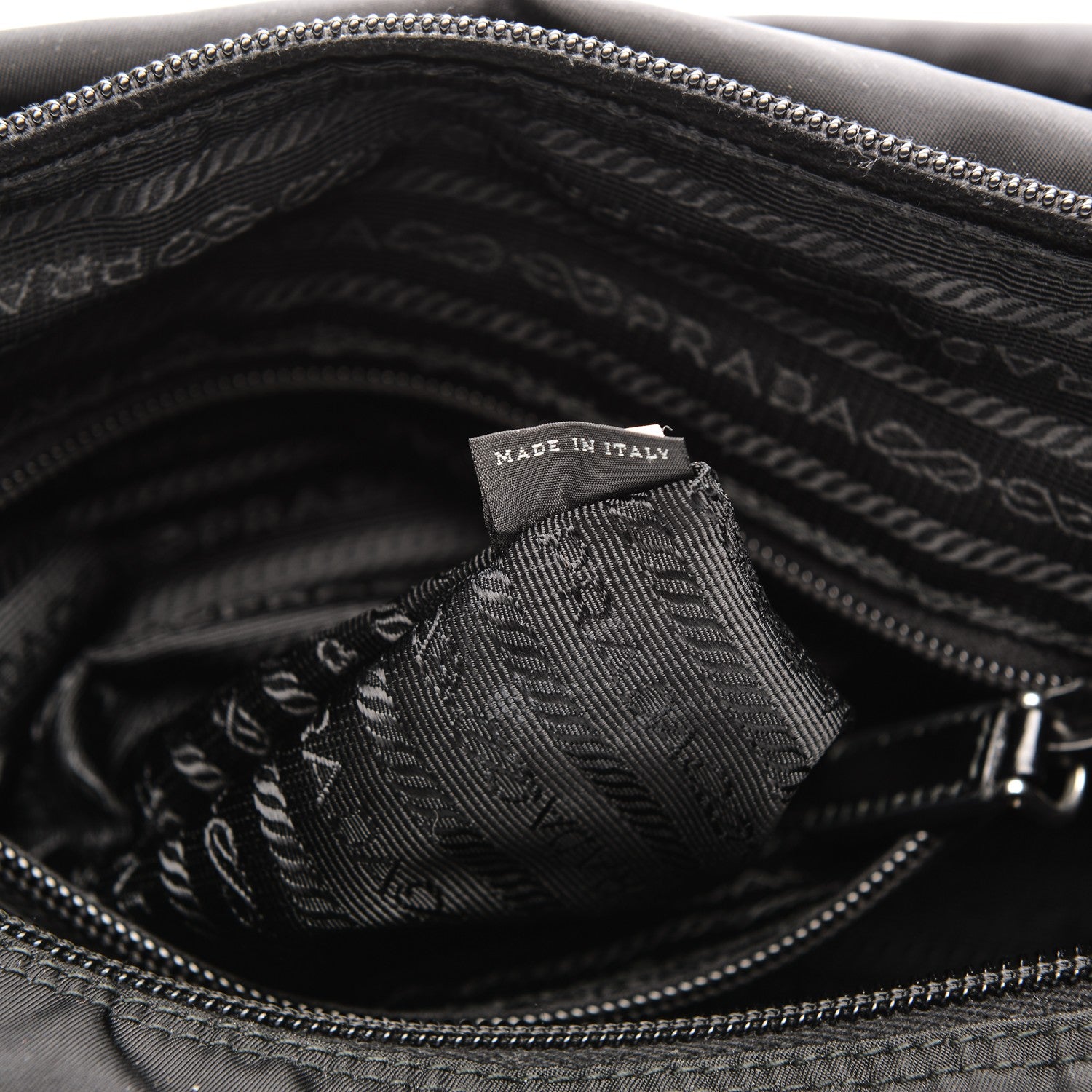 Prada Nylon Vela Messenger Bag Black 7 of 8