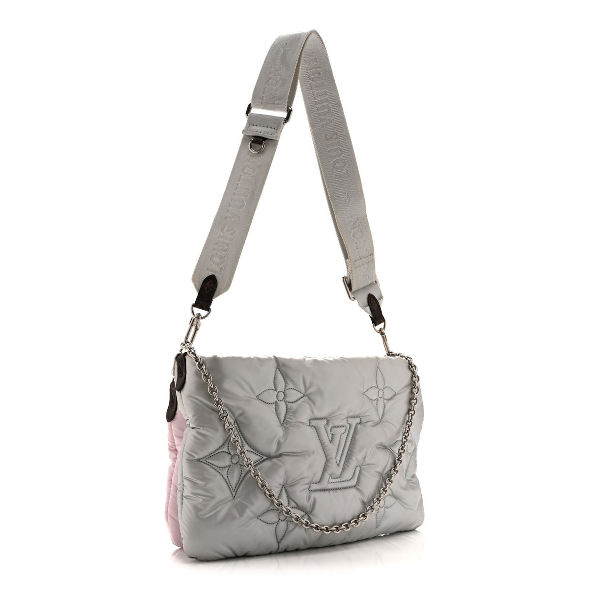 Louis Vuitton Econyl Monogram Pillow Maxi Multi Pochette Accessories Silver Pale Pink 3 of 11