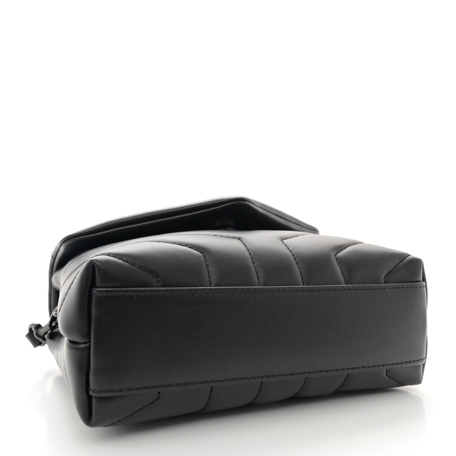 Saint Laurent Calfskin Y Quilted Monogram Monochrome Toy Loulou Crossbody Bag Black 4 of 11