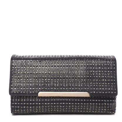 Christian Louboutin Optic Woven Calfskin Rougissime Clutch Black 1 of 10