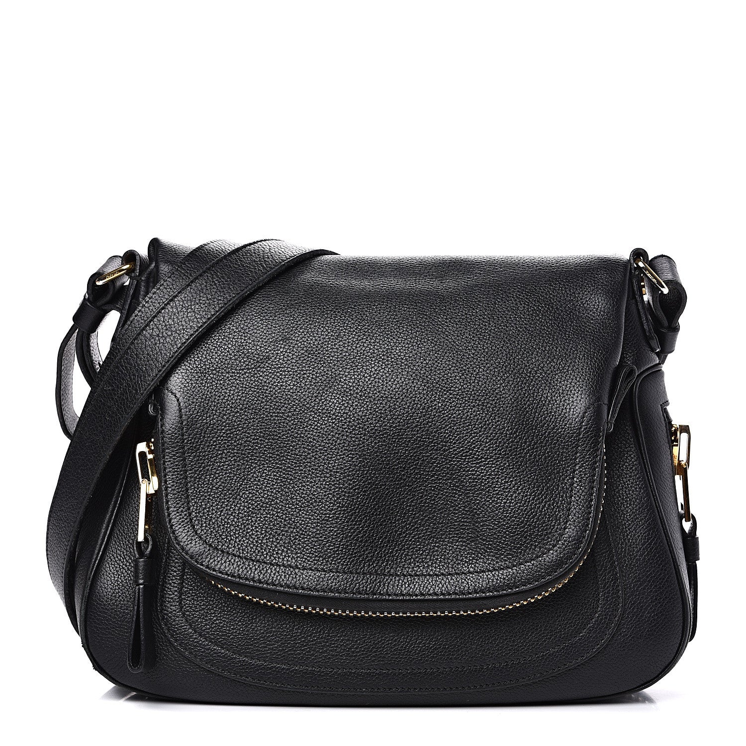 Tom Ford Grained Calfskin Medium Jennifer Crossbody Bag Black 1 of 17