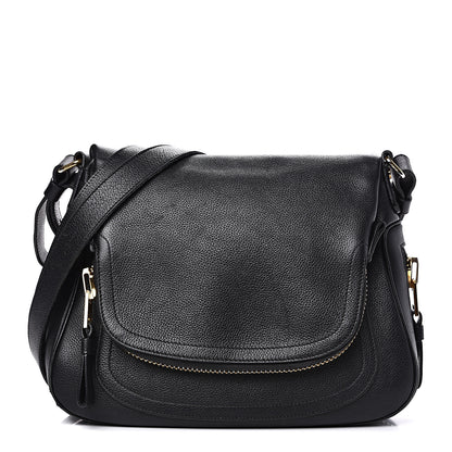 Tom Ford Grained Calfskin Medium Jennifer Crossbody Bag Black 1 of 17
