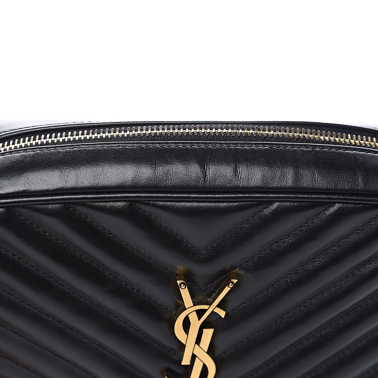Saint Laurent Calfskin Matelasse Monogram Lou Camera Bag Black 8 of 8