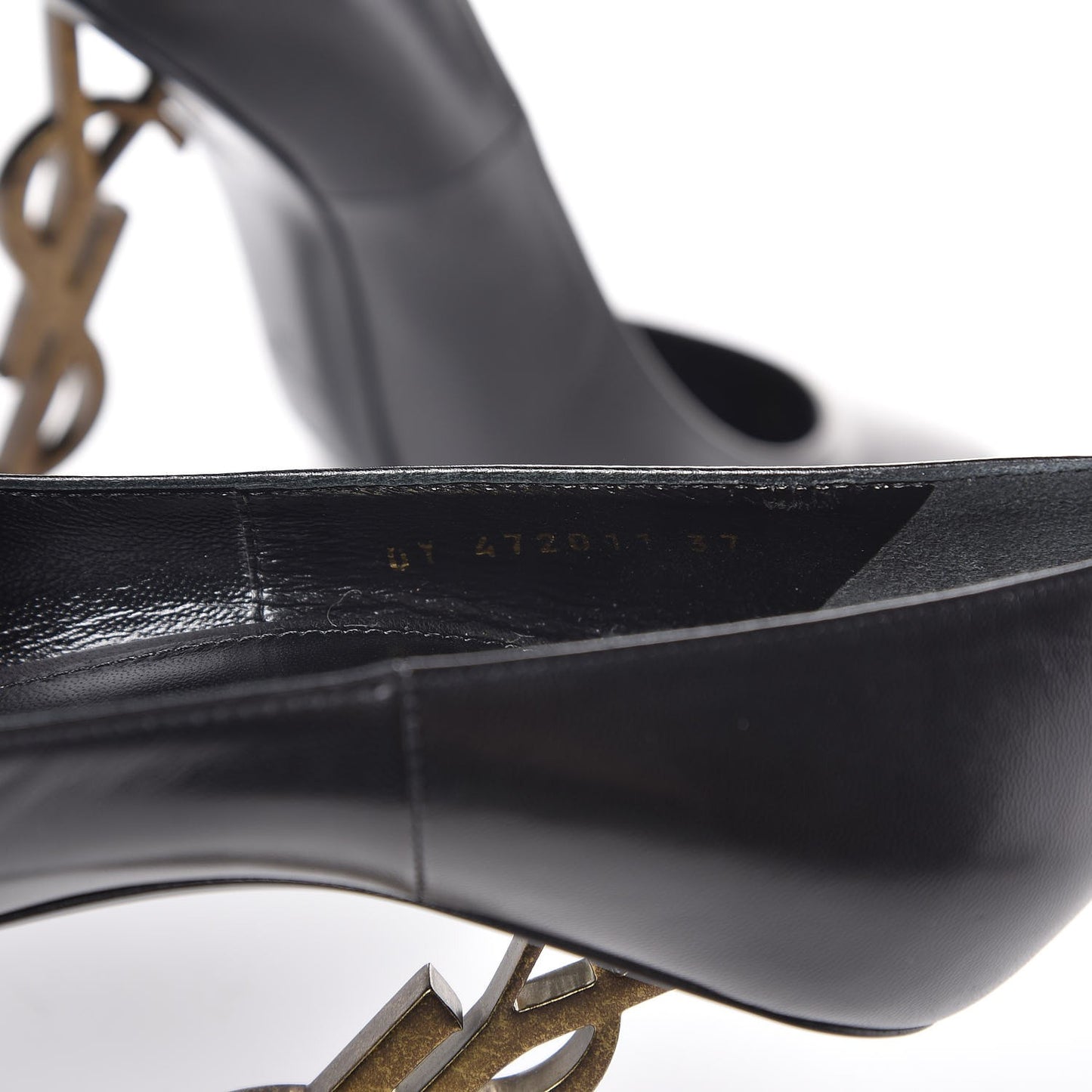 Calfskin Opyum 100 Pumps 37 Black Gold
