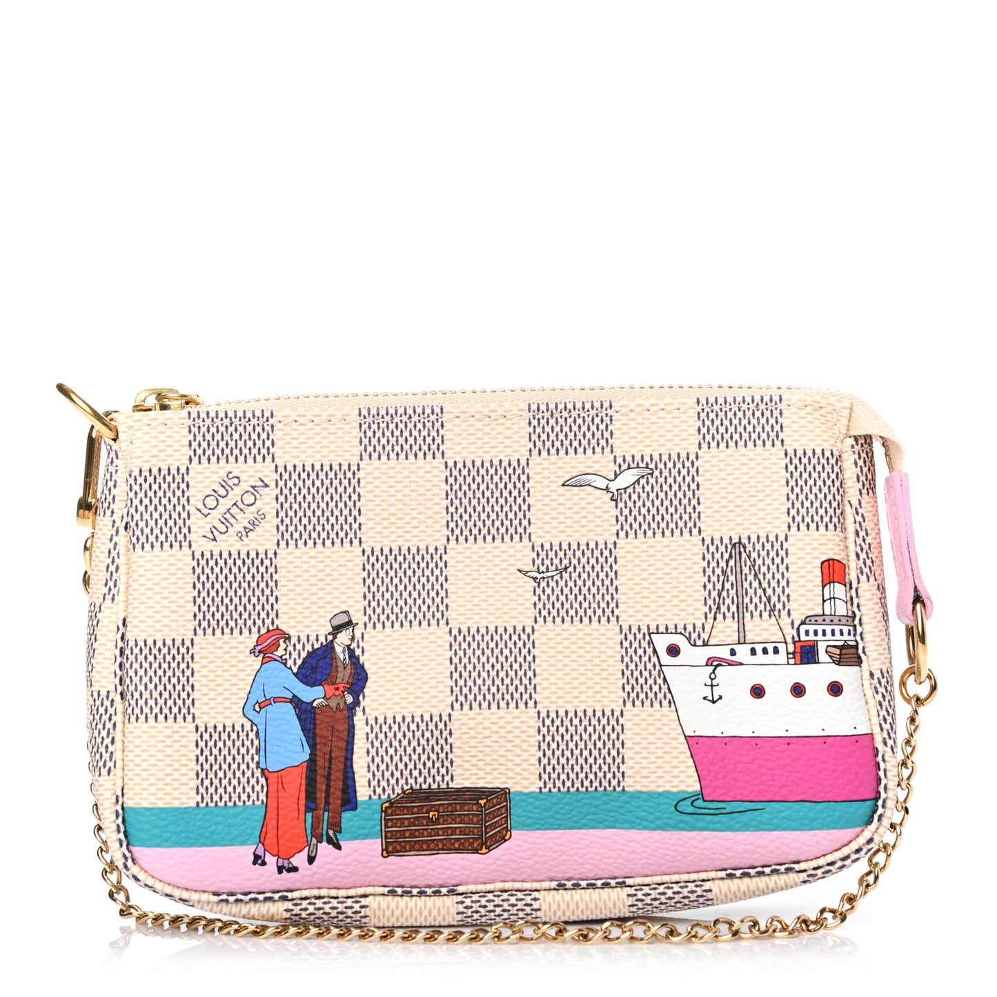 Damier Azur 2016 Christmas Animation Mini Pochette Accessories