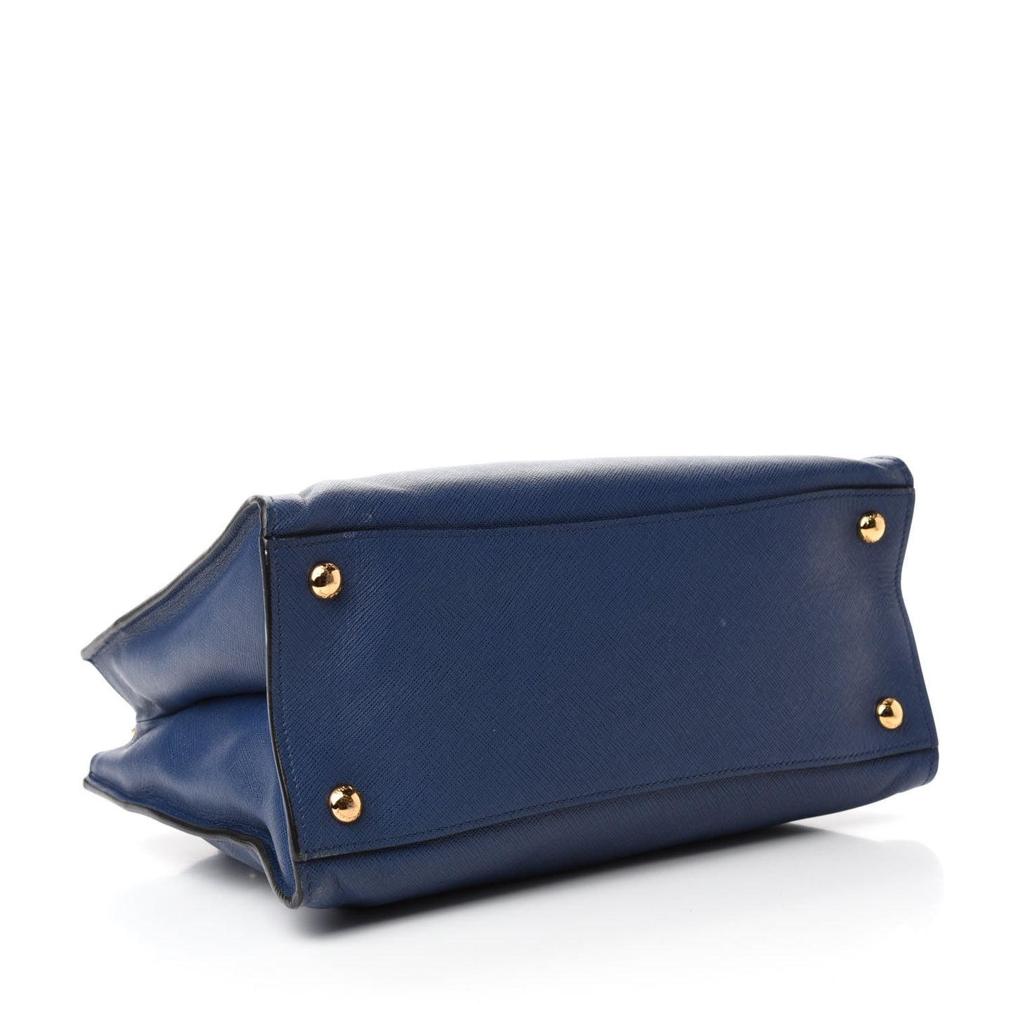 Saffiano Soft Triple Pocket Tote Bluette