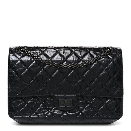 Chanel Metallic Aged Calfskin Quilted 2.55 Reissue 226 Flap So Black 1 of 9