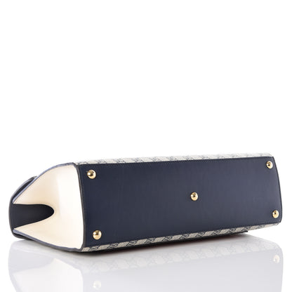 Gucci GG Supreme Monogram Calfskin Medium Padlock Top Handle Bag Beige Blue Mystic White Hibiscus Red 3 of 19