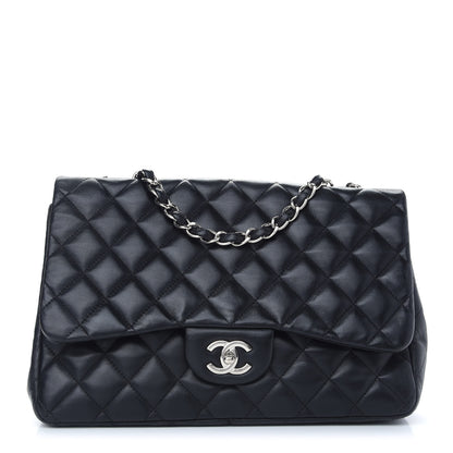 Chanel Lambskin Quilted Jumbo Single Flap Black 1 of 11