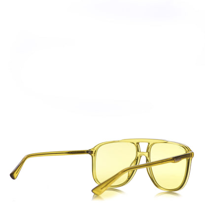 Gucci Squared Aviator Sunglasses GG0262S Yellow 4 of 7