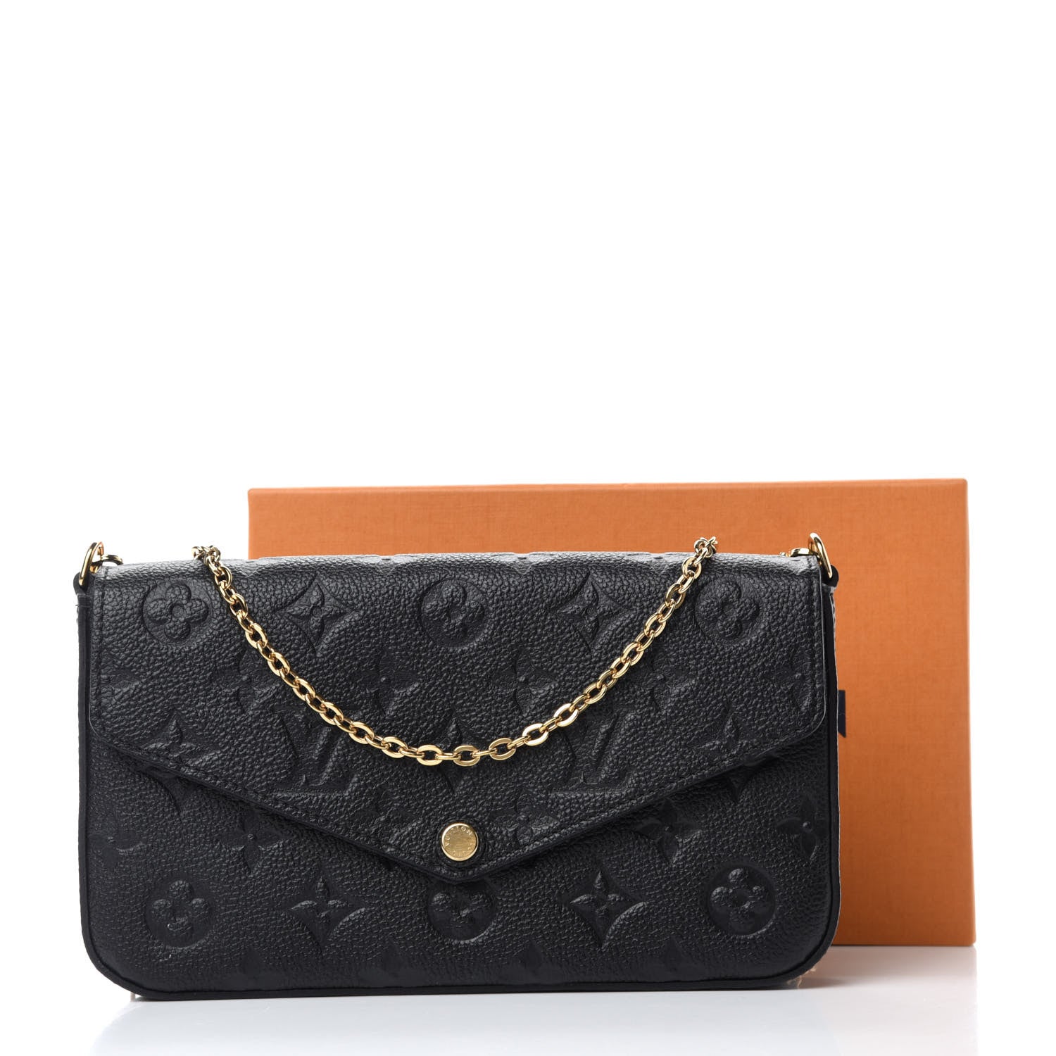 Louis Vuitton Empreinte Pochette Felicie Chain Wallet Black 13 of 13