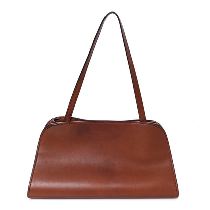 The Row Polished Saddle Calfskin Peggy Clutch New Burgundy 1 of 9