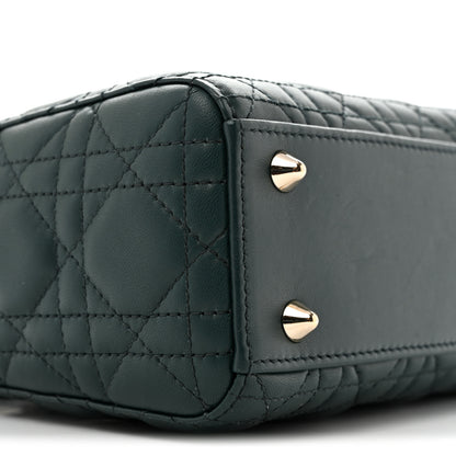 Christian Dior Lambskin Cannage Small My ABCDior Lady Dior Dark Green 9 of 14