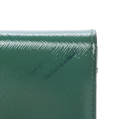 Prada Saffiano Metal Wristlet Wallet Green 9 of 11