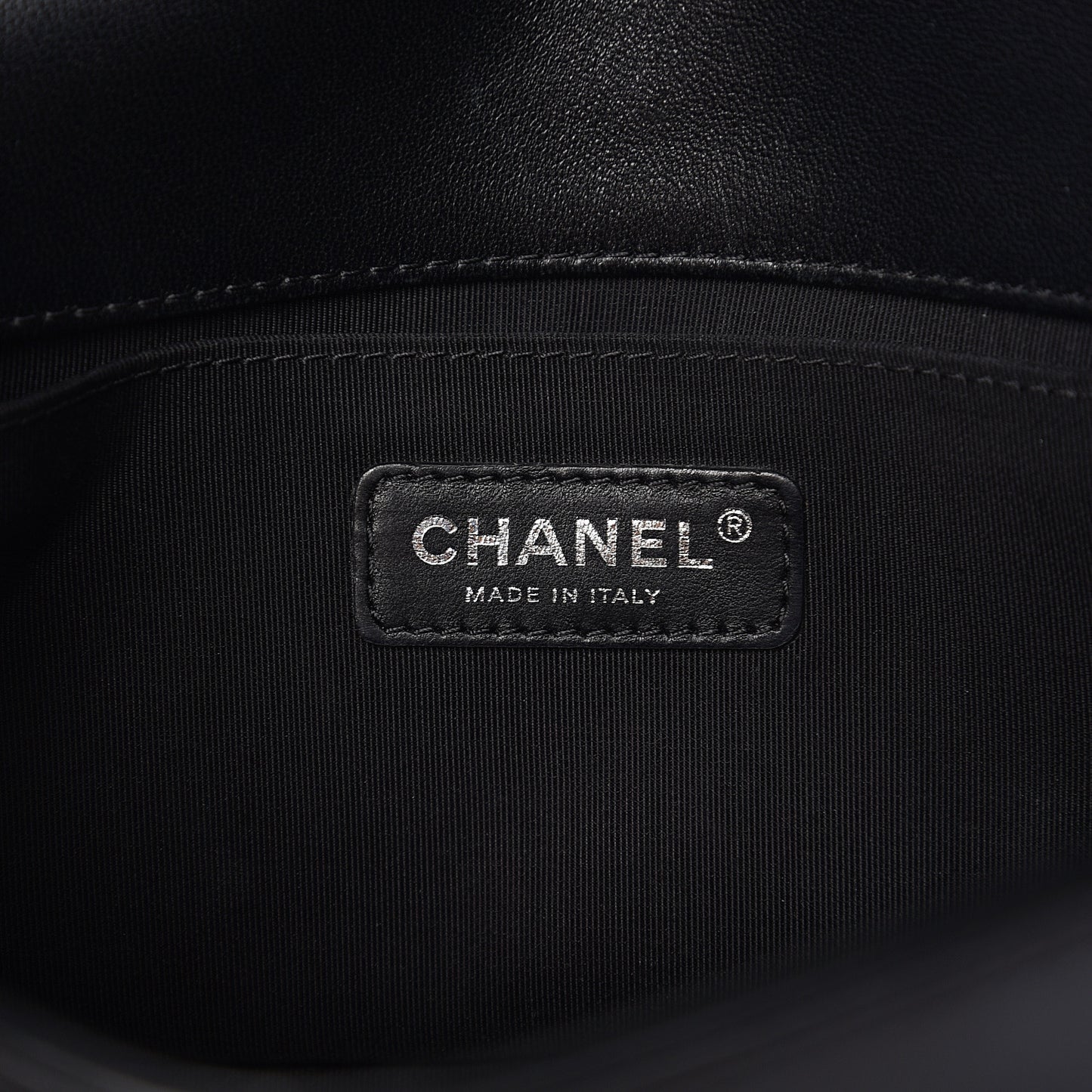 Lambskin Quilted Medium Boy Flap Black