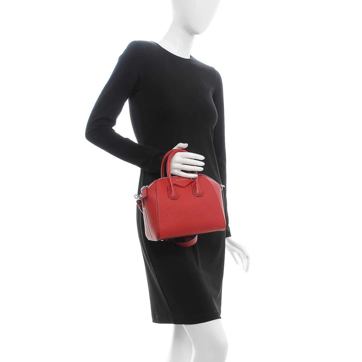 Sugar Goatskin Mini Antigona Dark Red