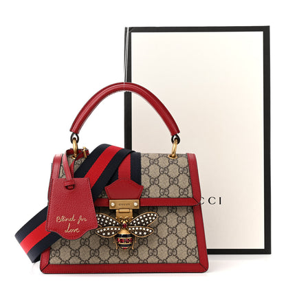 Gucci GG Supreme Monogram Small Queen Margaret Top Handle Bag Red 13 of 13