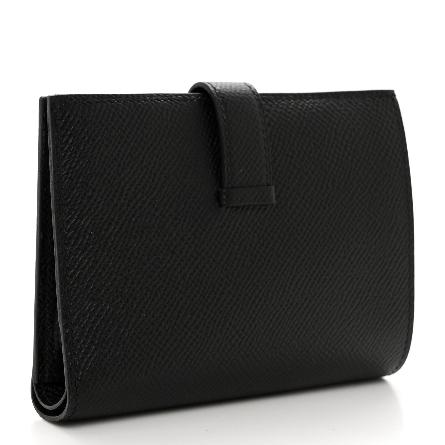 Hermes Epsom Bearn Compact Wallet Black 3 of 8