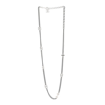 Chanel Ruthenium Crystal Chain CC Lucky Charms Necklace 3 of 6
