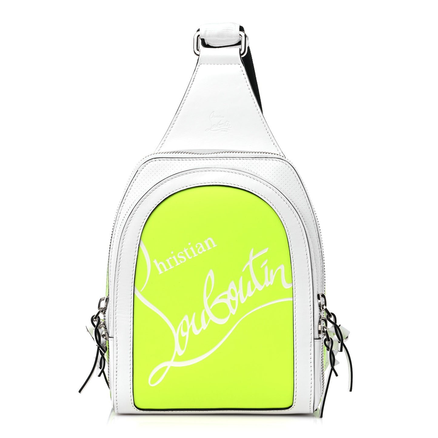 Calfskin Loubifunk Crossbody White Fluo
