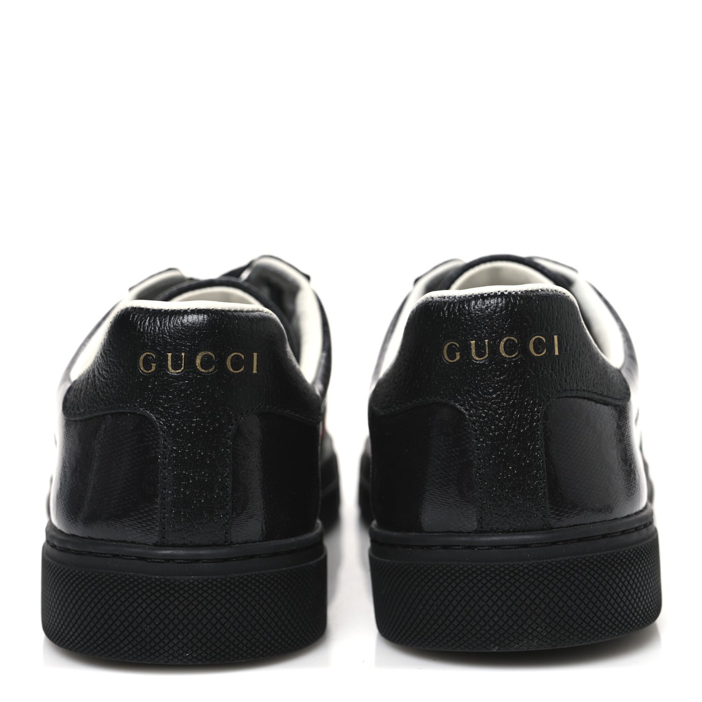 Crystal GG Monogram Web New Ace Sneakers 37.5 Black