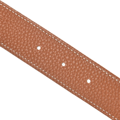 Hermes Box Togo Strie 32mm H Belt 105 Black Gold 5 of 7