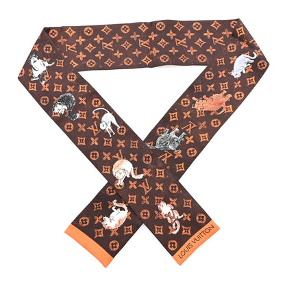 Louis Vuitton Silk Catogram Classic Bandeau Marron 1 of 4