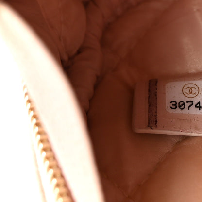 Chanel Caviar Quilted Small Curvy Pouch Cosmetic Case Light Pink 7 of 8