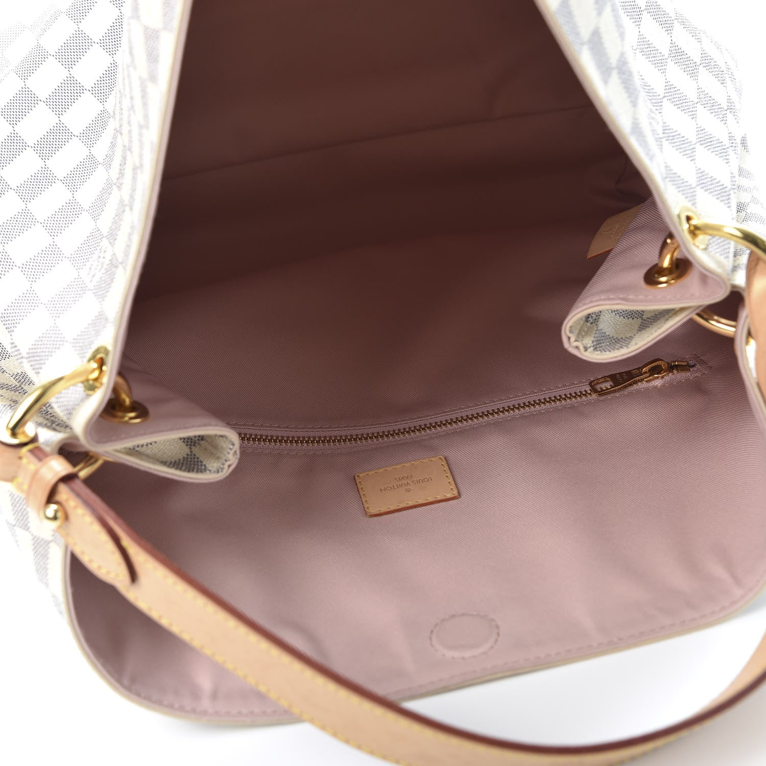 Louis Vuitton Damier Azur Graceful MM Rose Ballerine 4 of 12