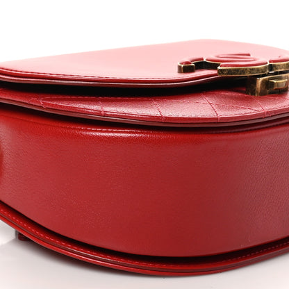 Chanel Shiny Calfskin Goatskin Quilted Small Coco Curve Messenger Flap Red 9 of 10