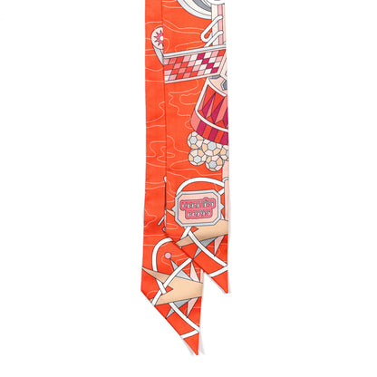 Hermes Silk Odyssey Twilly Vermillon Rose 2 of 4