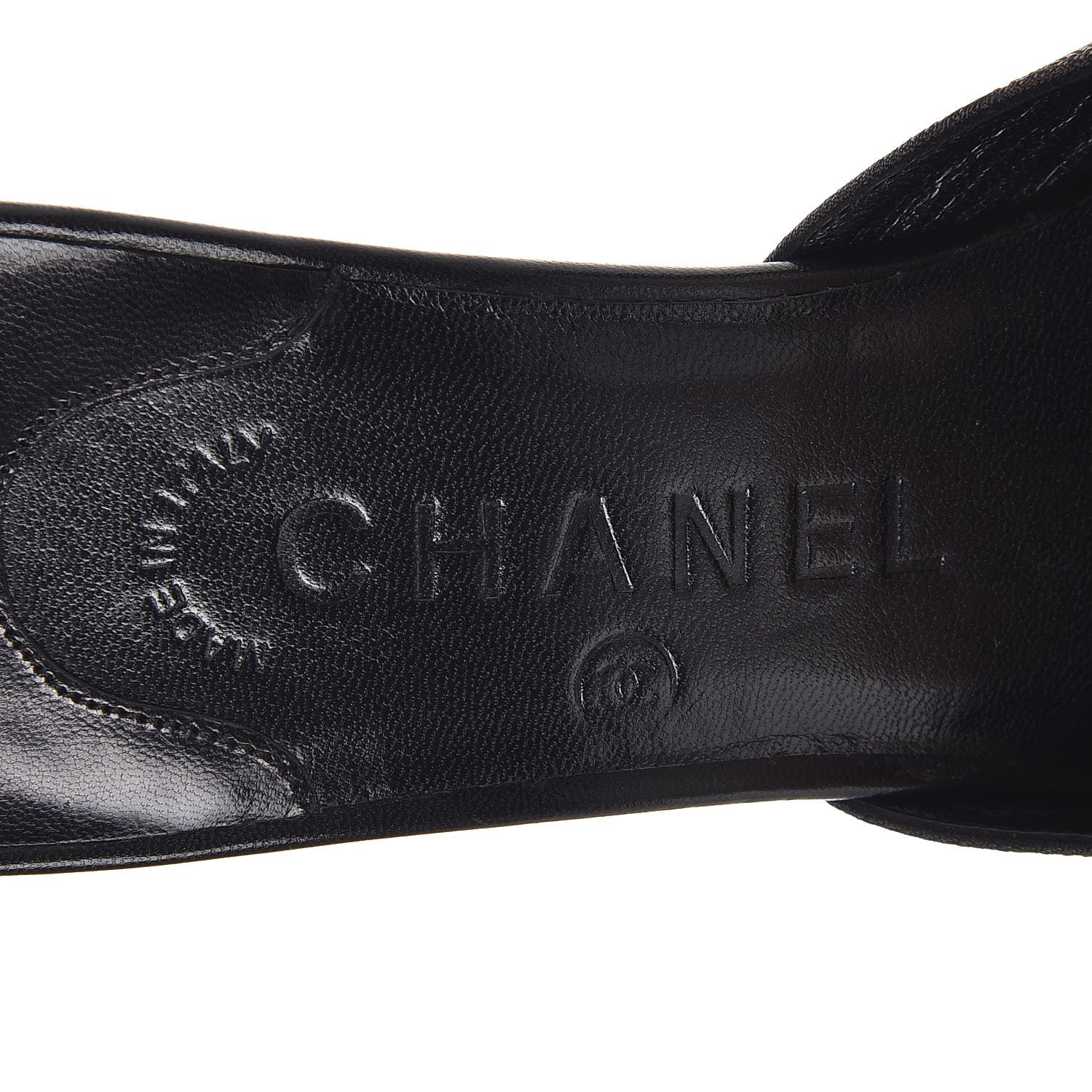 Chanel Canvas Calfskin Cap Toe Mules 38 Black Brown 11 of 11