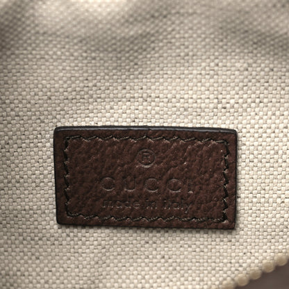 Gucci Monogram Jumbo GG Textured Dollar Calfskin Web Mini Crossbody Bag Camel Ebony New Acero 6 of 9