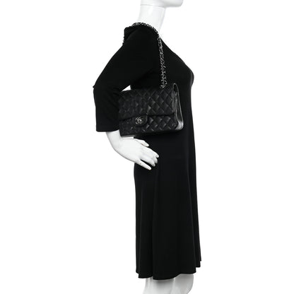 Chanel Caviar Quilted Medium Double Flap Black 2 of 11