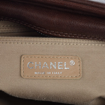 Chanel Calfskin Small Diamond Stitch Tote Brown 5 of 7