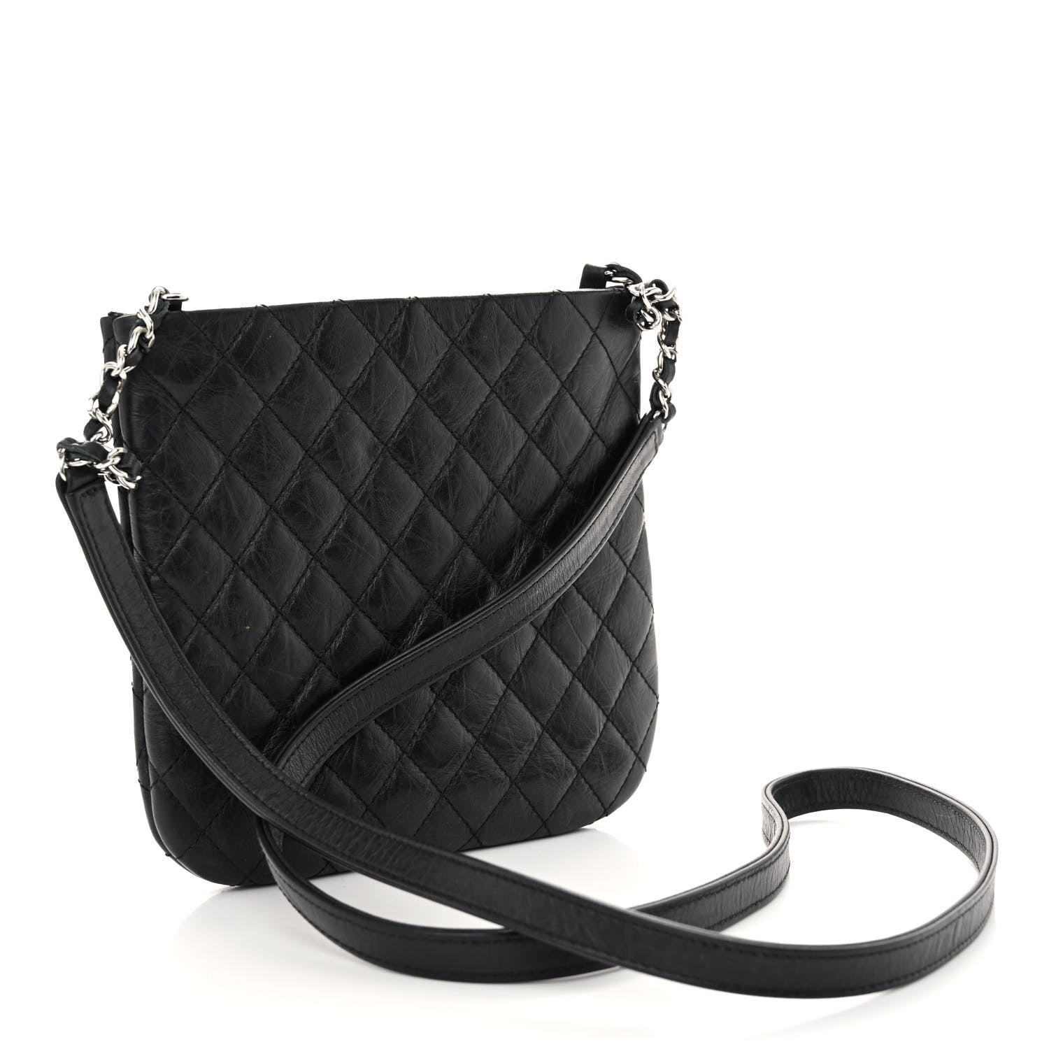 Chanel Aged Calfskin Quilted Crossbody Bag Black 3 of 9