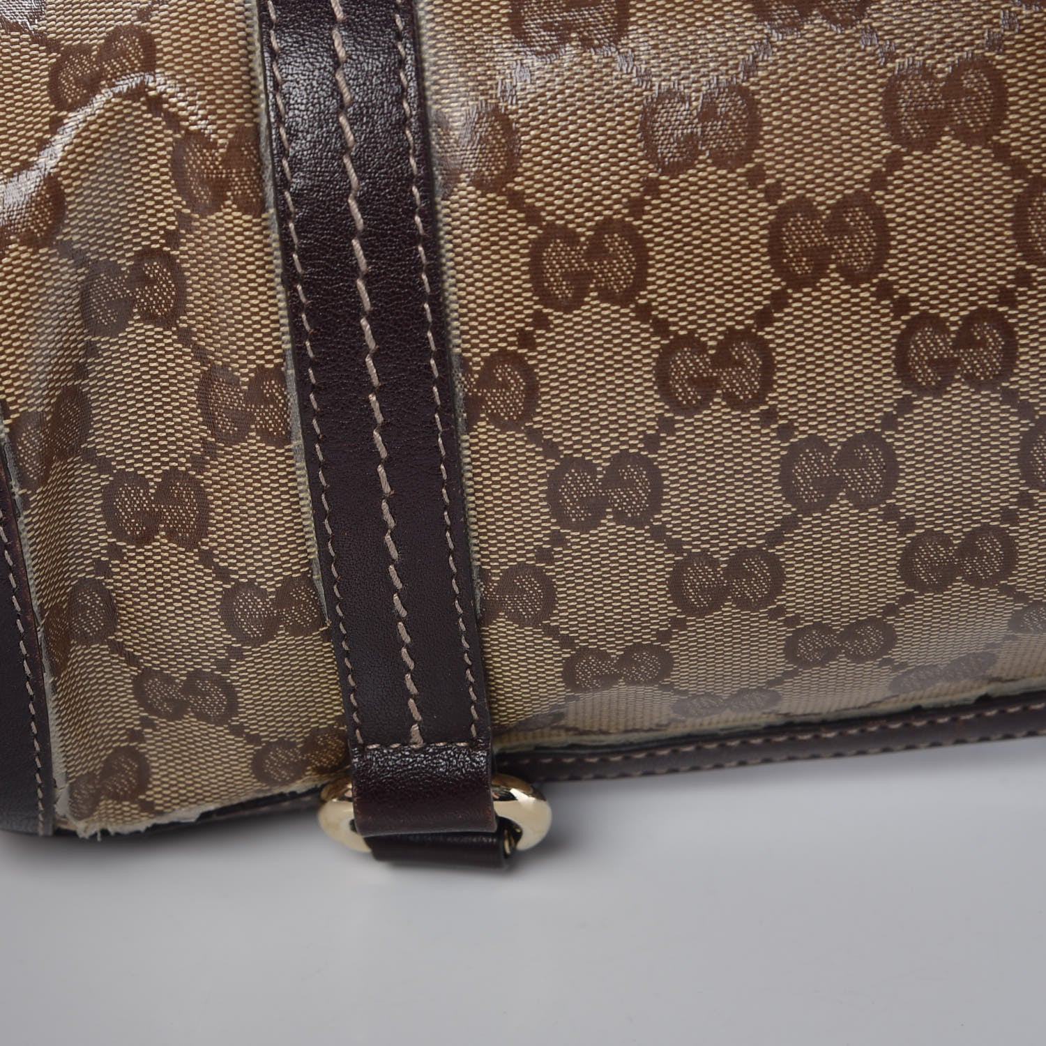 Gucci Crystal Monogram Duchessa Small Boston Bag Brown 21 of 22