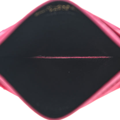 Saint Laurent Grain De Poudre Matelasse Chevron Monogram Credit Card Case Fresh Fuxia 5 of 7