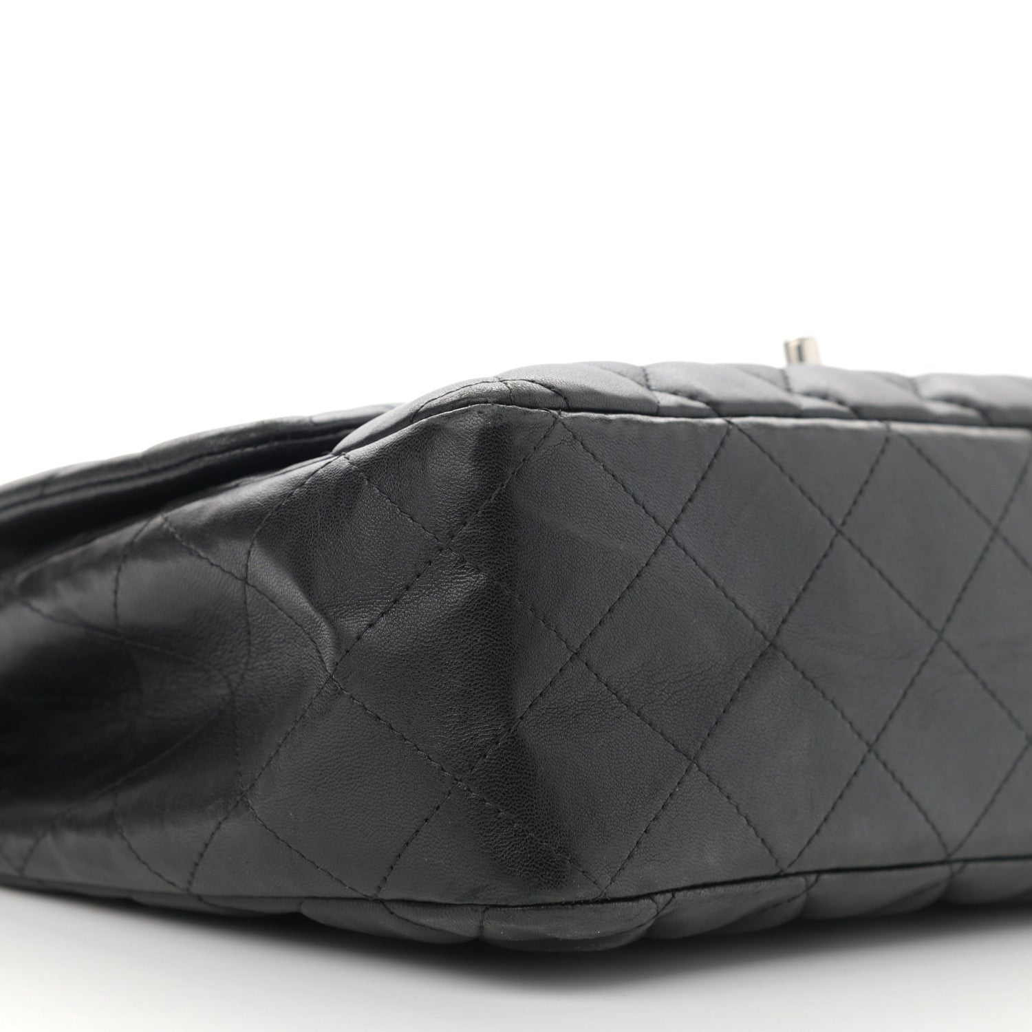 Chanel Lambskin Quilted Jumbo Single Flap Black 8 of 10