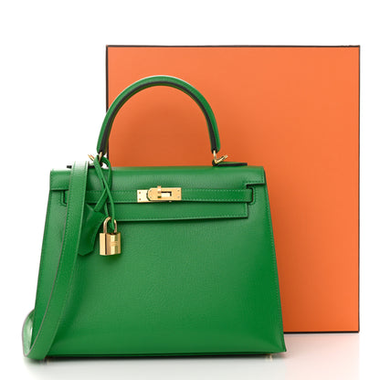 Hermes Chevre Mysore Kelly Sellier 25 Bambou 11 of 11