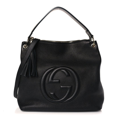 Gucci Pebbled Calfskin Large Soho Hobo Black 1 of 9