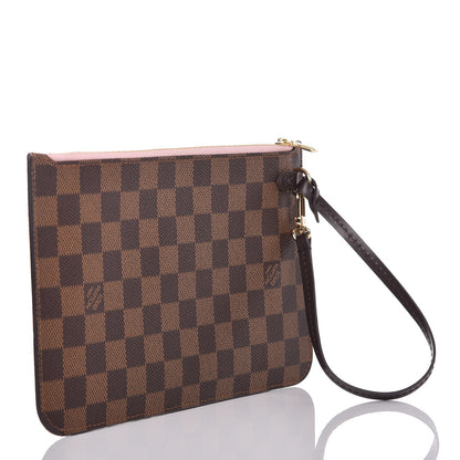 Louis Vuitton Damier Ebene Neverfull MM GM Pochette Rose Ballerine 3 of 8