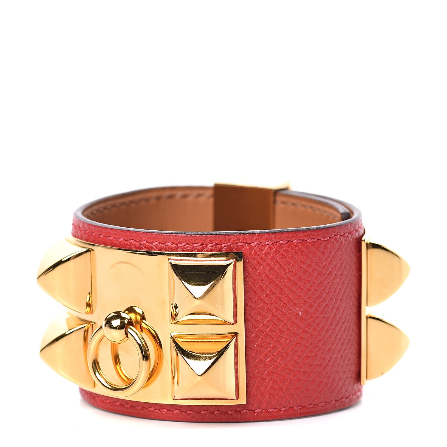 Hermes Epsom Collier de Chien CDC Bracelet S Rouge Casaque 1 of 5
