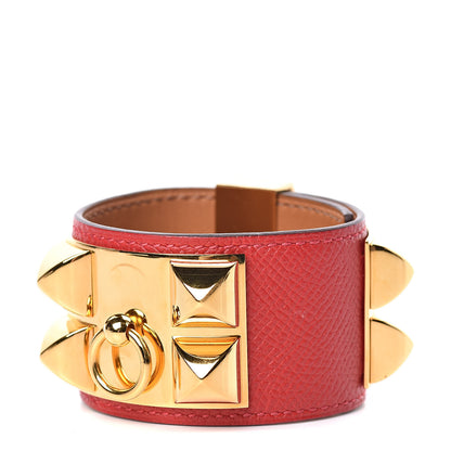 Hermes Epsom Collier de Chien CDC Bracelet S Rouge Casaque 1 of 5