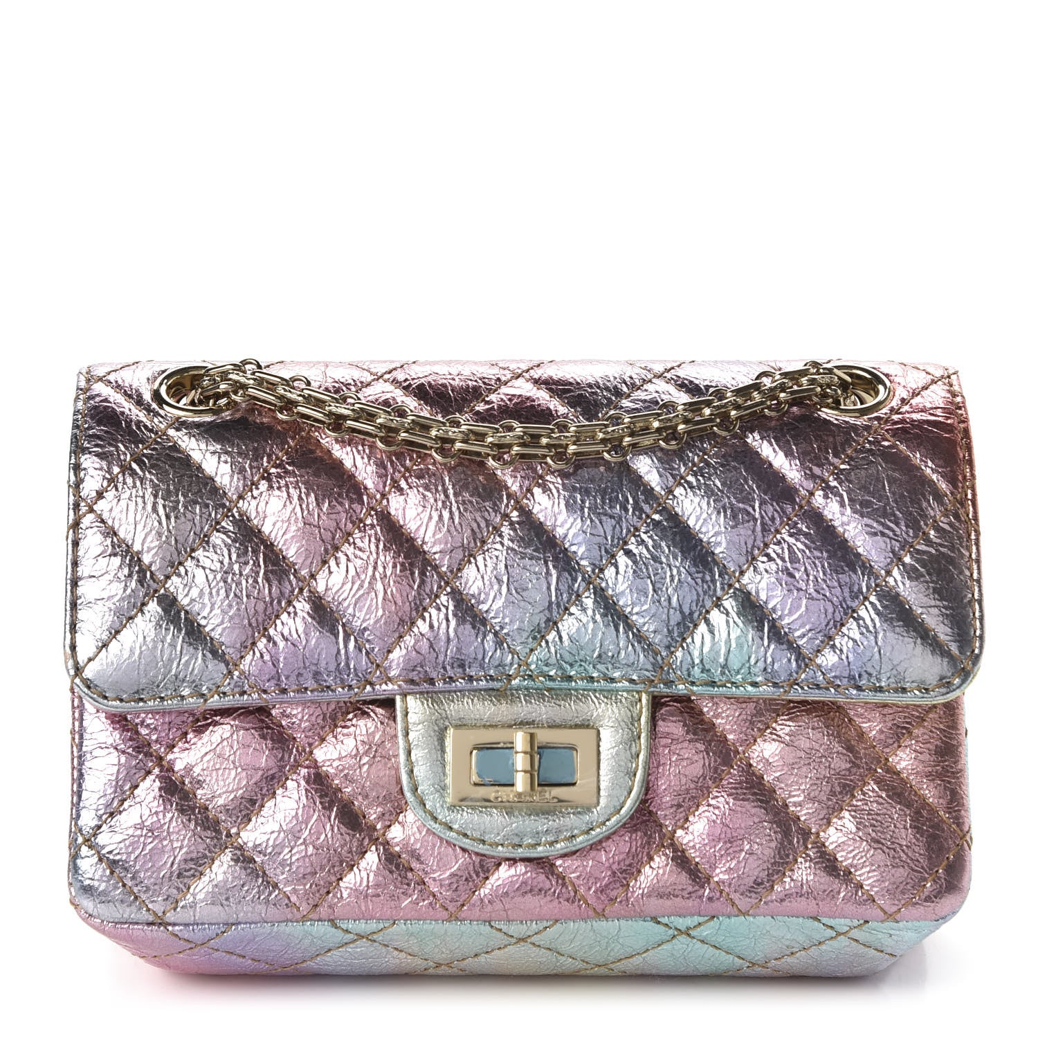 Chanel Metallic Goatskin Quilted Mini 2.55 Reissue Flap Multicolor 1 of 10