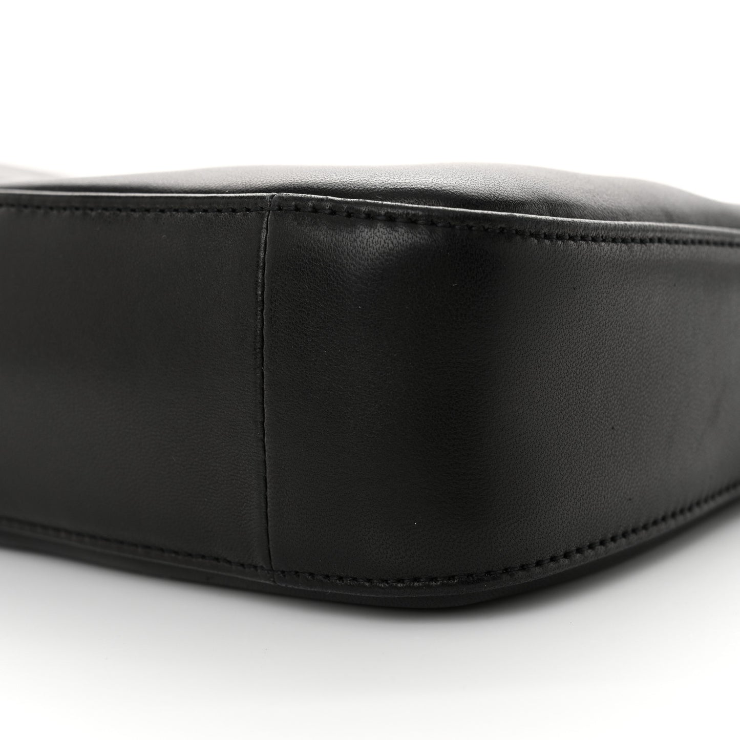 Plunged Lambskin Calypso Mini Hobo Black