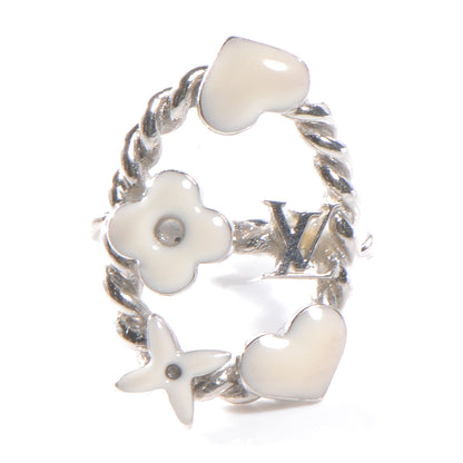 Louis Vuitton Sweet Monogram Coeurs Ring 6.5 White 1 of 5