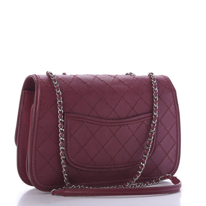 Chanel Calfskin Stitch Medium Flap Red 3 of 9
