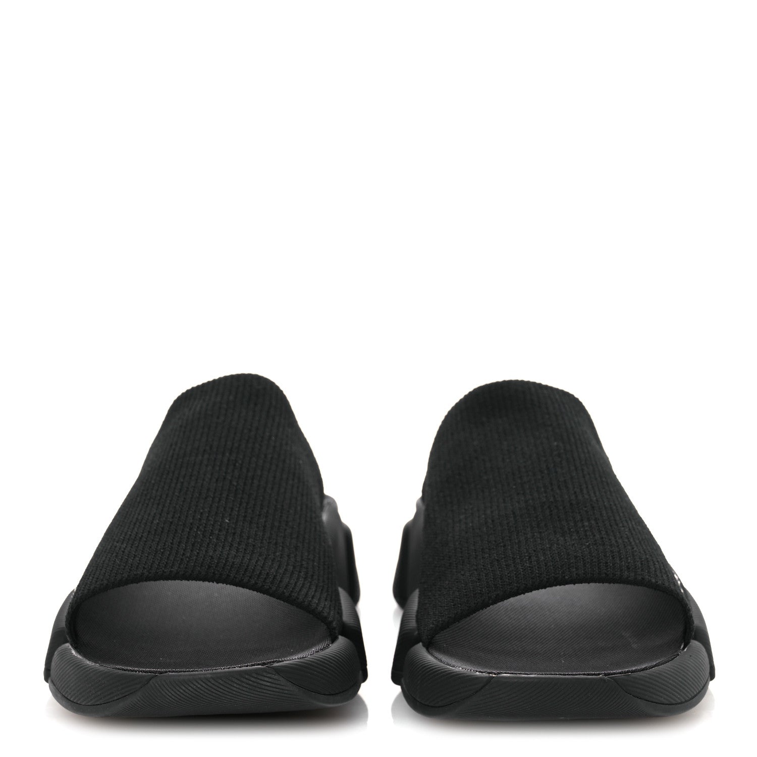 Balenciaga Technical 3D Recycled Knit Womens Speed 2.0 Slide Sandals 39 Black 3 of 11